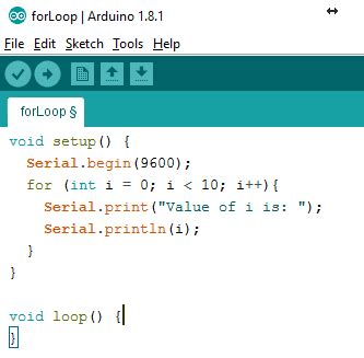 for loop in arduino|arduino repeat befehl.